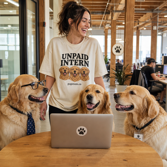Unpaid Intern Pup Mom Tee