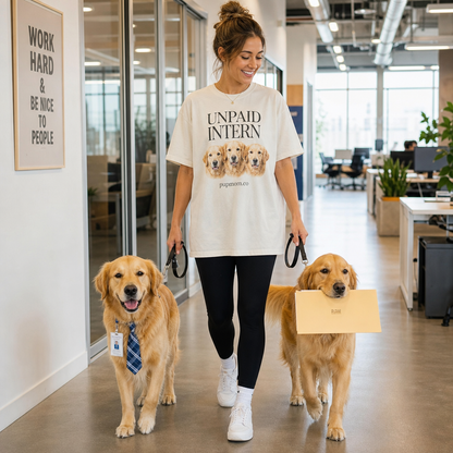 Unpaid Intern Pup Mom Tee